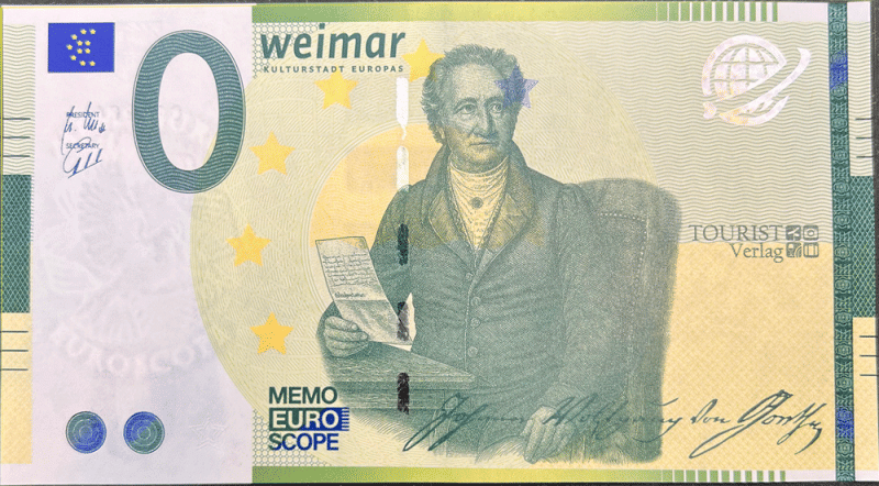 Memo Euro Schein Weimar Goethe